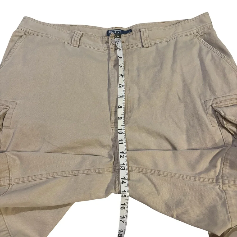 Polo Ralph Lauren Classic 67 Cargo Shorts Mens Size 38 Beige Cotton‎ Vintage